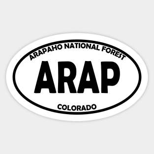 Arapaho National Forest oval Sticker